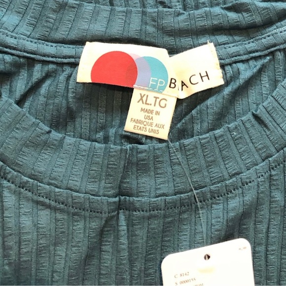 Free People Simone Jenner Ribbed Tee Maxi Dress in Dark Teal NWT XL - Picture 6 of 14